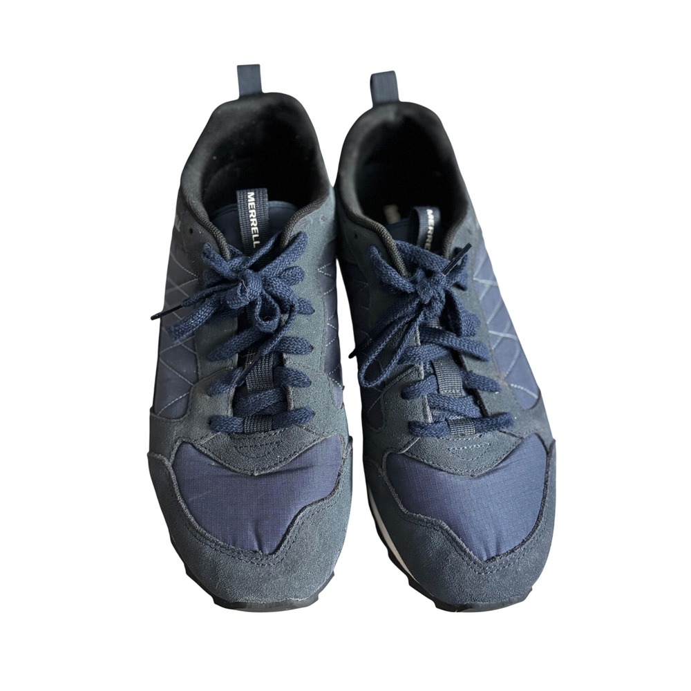 Merrell Alpine Sneaker Mens 9 Navy Blue Suede‎ Textile Low Top Shoes J003721